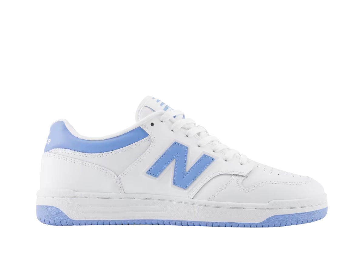 New Balance New Balance 480 White Team Carolina Light Aluminum