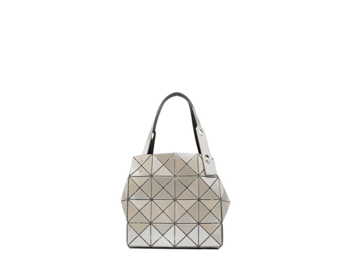 Issey Miyake Baobao Issey Miyake Glossy Geometric Panel Tote Bag Grey
