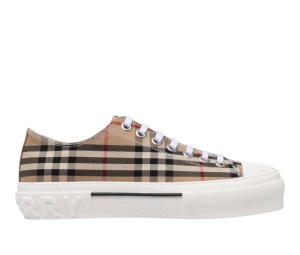 Buy Burberry Check Sneakers Brown at Sasom – Authentic and Ready to Ship