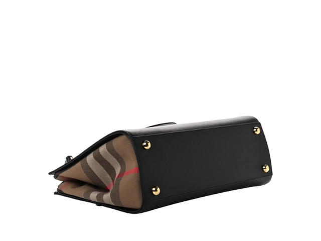 Burberry Burberry Calfskin Mega Check Small Banwell Tote Black - view 3