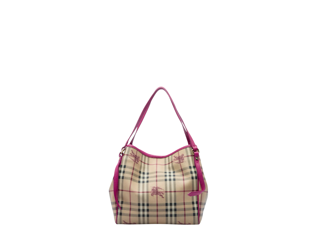 Burberry Burberry Small Haymarket Check Canterbury Tote Bag Brown