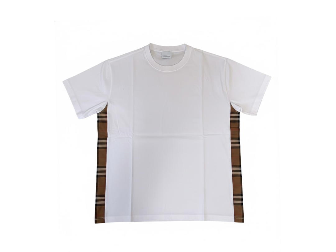 Burberry Burberry Check Sleeve T-Shirt White