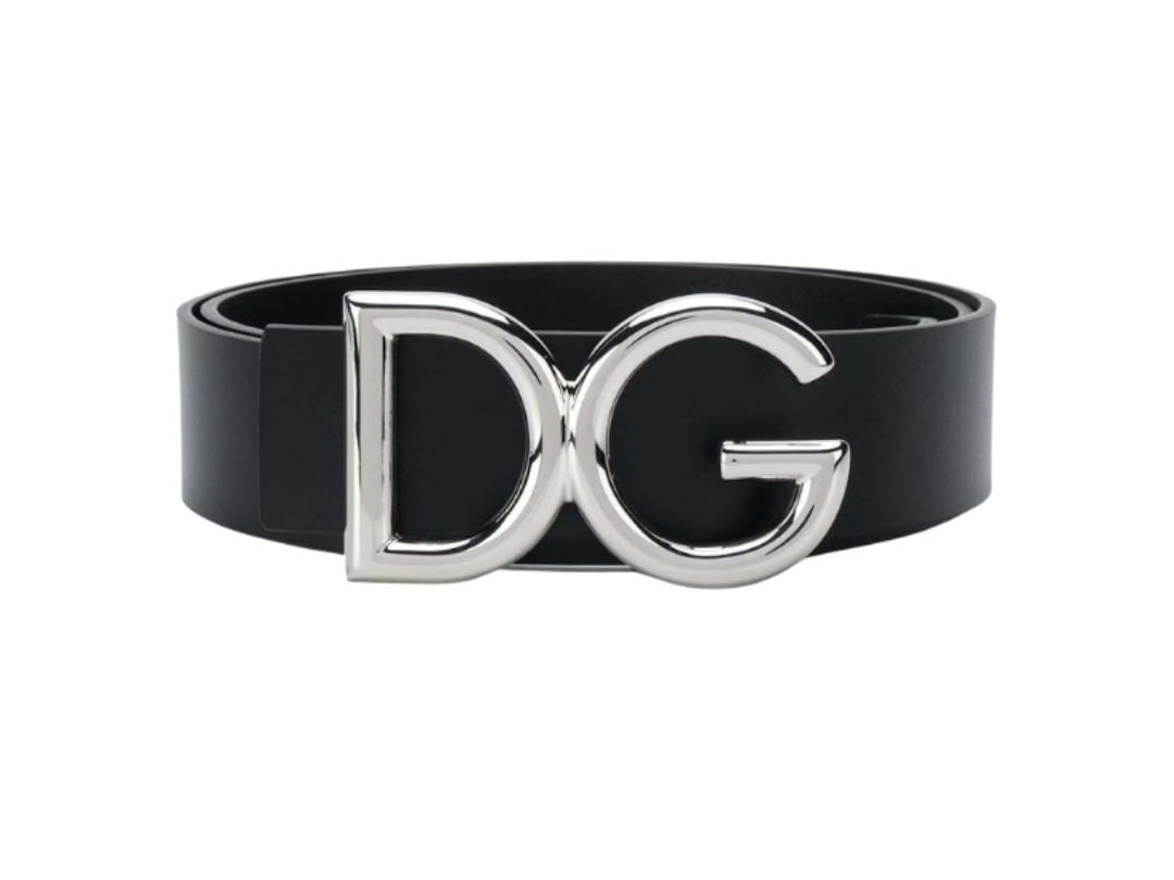 Dolce & Gabbana Dolce & Gabbana DG Logo Buckle Belt Black
