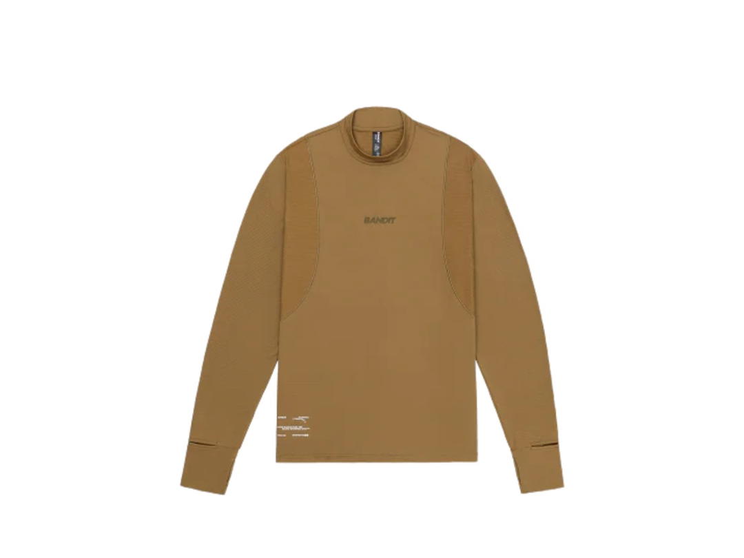Bandit Running Bandit Running AuraGrid Mockneck Long Sleeve Antique Brass