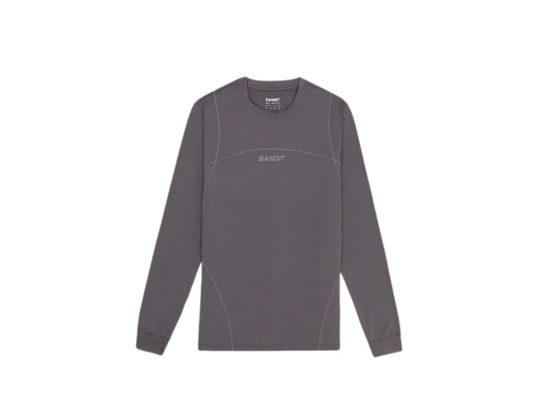 Bandit Running Bandit Running Micromesh Reflecto Stitch Long Sleeve Tee Haze