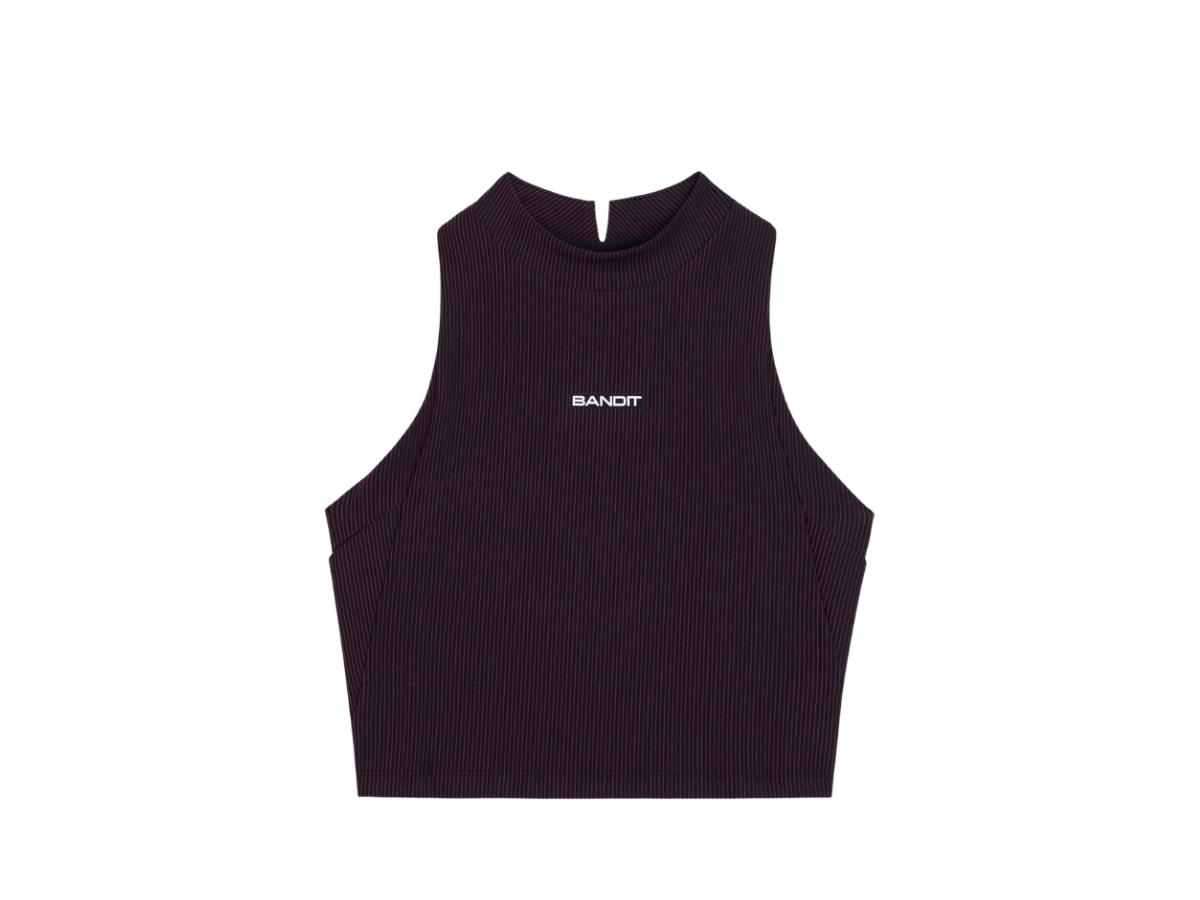 Bandit Running Bandit Running Striped Cadence Vaso Race Crop Black Fig (W)