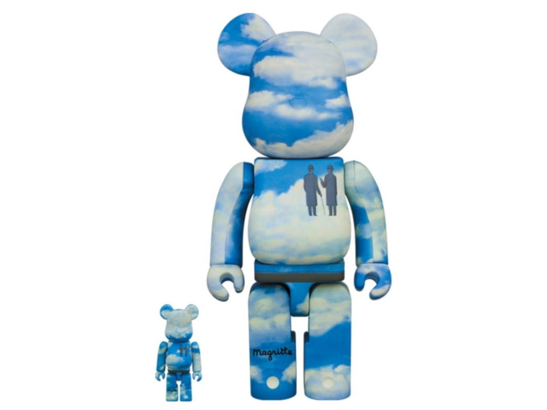 Medicom Toy Be@rbrick Rene Magritte "La Reconaissance Infine 1963/The Castle of the Pyrenees" 400% + 100%