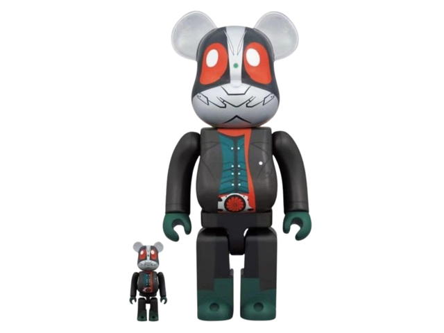 Medicom Toy BE@RBRIC Kamen Rider + Kamen Rider No. 2 Shin Kamen Rider (Coat Ver.) 400% + 100% - view 2