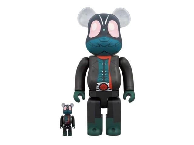 Medicom Toy BE@RBRIC Kamen Rider + Kamen Rider No. 2 Shin Kamen Rider (Coat Ver.) 400% + 100% - view 3