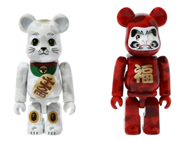Medicom Toy BE@RBRICK BAPE®️ Maneki Neko & Daruma 2PACK 100% - view 1