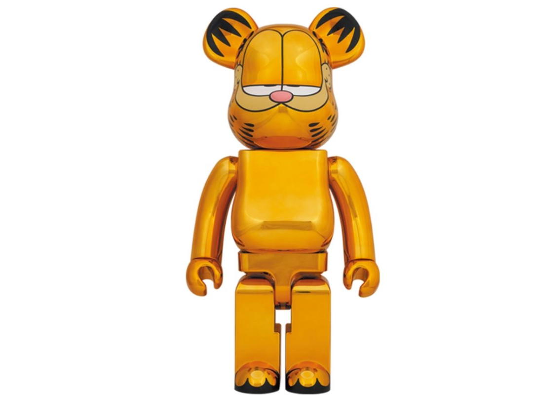 Medicom Toy BE@RBRICK GARFIELD GOLD CHROME Ver. 1000％