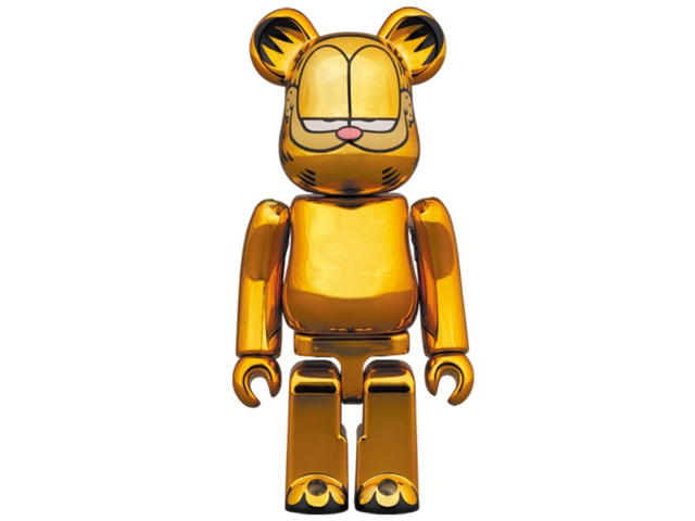Medicom Toy BE@RBRICK GARFIELD GOLD CHROME Ver. 400% + 100% - view 2