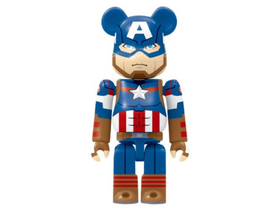 Medicom Toy BE@RBRICK Happy Marvel Ichibankuji 2021 Captain America 100%