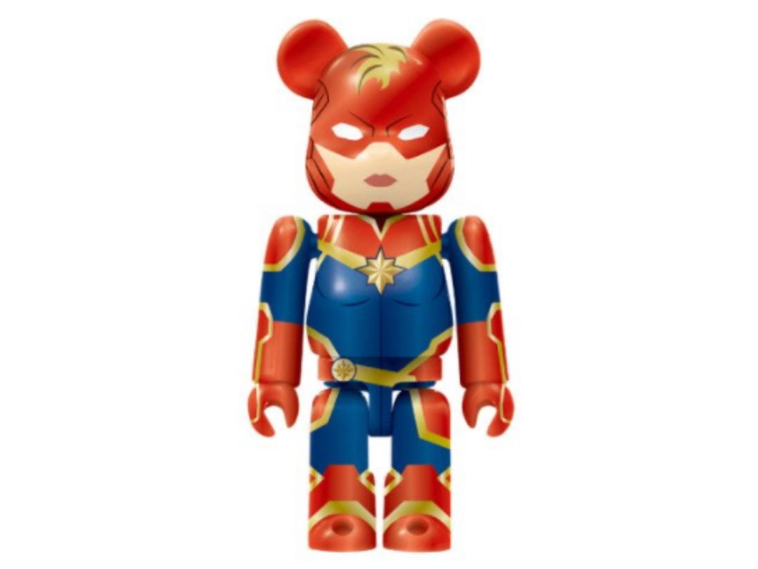 Medicom Toy BE@RBRICK Happy Marvel Ichibankuji 2021 Captain Marvel 100%