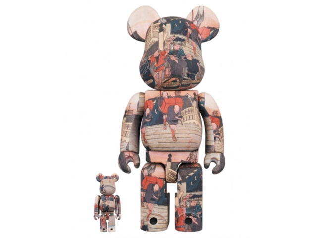 Medicom Toy BE@RBRICK Hiroshige Utagawa "Fifty-three Stations of the Tokaido" Nihonbashi (Tokyo National Museum) 400% + 100% - view 1