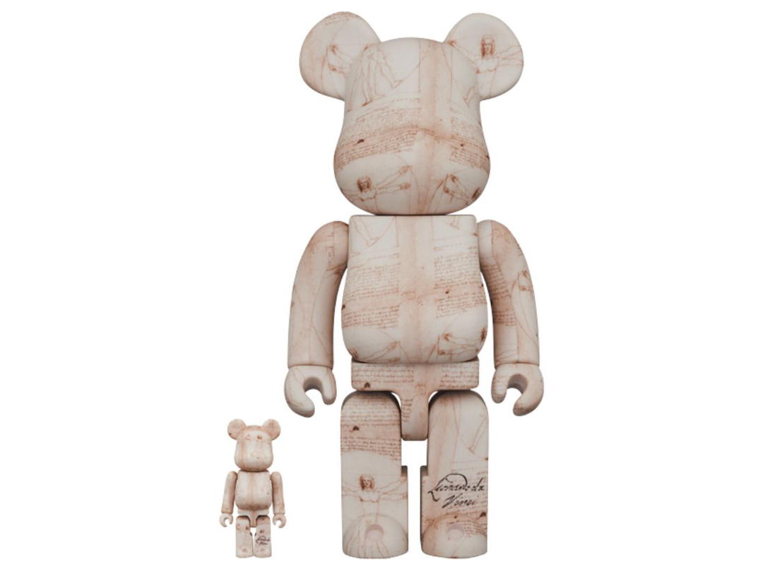 Medicom Toy BE@RBRICK Leonardo Da Vinci Vitruvian Human Body 400% + 100%