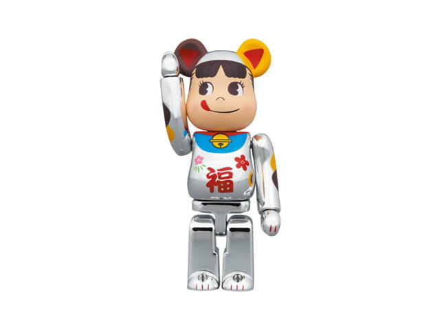 Medicom Toy BE@RBRICK Lucky Cat Peko-chan Fuku Silver Plated 100% & 400% - view 2