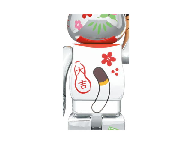 Medicom Toy BE@RBRICK Lucky Cat Peko-chan Fuku Silver Plated 100% & 400% - view 4