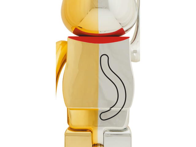 Medicom Toy BE@RBRICK Maneki Neko Good Luck Silver x Ten Million Gold 1000% - view 2