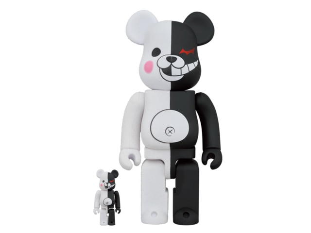 Medicom Toy BE@RBRICK Monokuma Rubber Coat & Flocky Ver. 400% + 100% - view 1