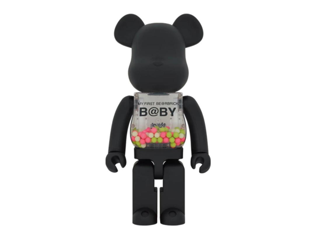 Medicom Toy BE@RBRICK My First Baby Matte Black Glow 1000%