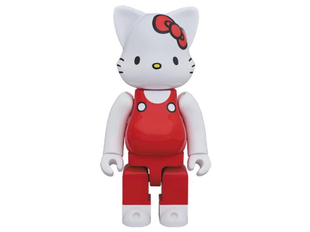 Medicom Toy BE@RBRICK Nyabrick Hello Kitty (Red Overalls Ver.) 400% - view 1