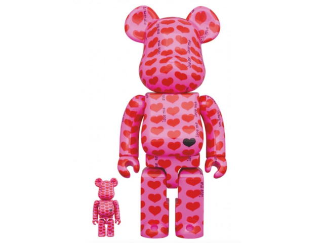 Medicom Toy BE@RBRICK Pink Heart 400% + 100% - view 1