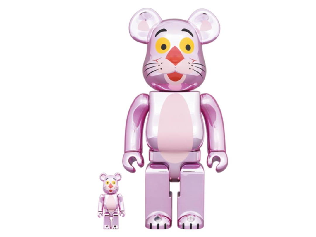 Medicom Toy BE@RBRICK Pink Panther Chrome Ver. 400% + 100%