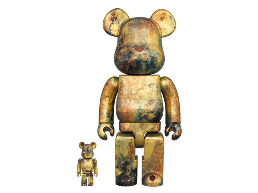 Medicom Toy BE@RBRICK PUSHEAD #5 GOLD 400% + 100%
