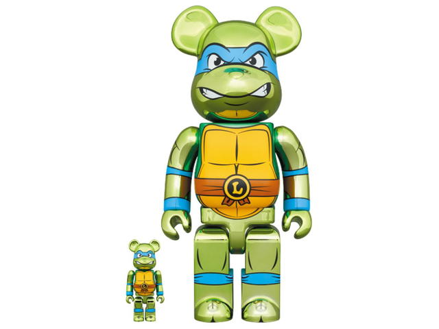 Medicom Toy BE@RBRICK Teenage Mutant Ninja Turtles Chrome Ver. & Metalhead & Krang Robot 100％ & 400％ (Set Of 6) - view 2