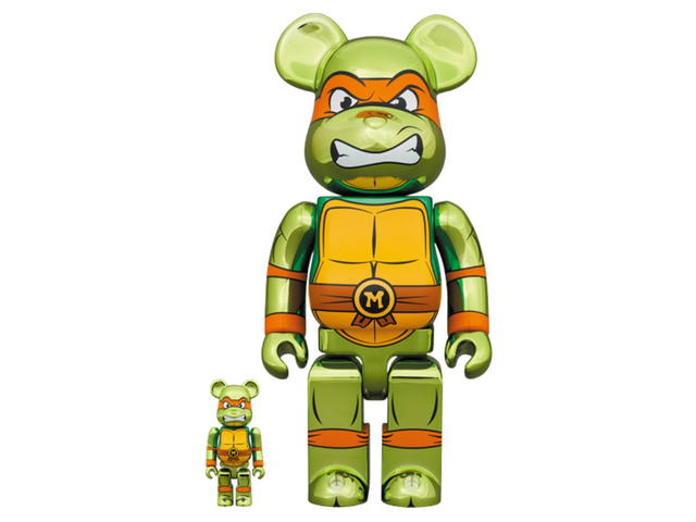 Medicom Toy BE@RBRICK Teenage Mutant Ninja Turtles Chrome Ver. & Metalhead & Krang Robot 100％ & 400％ (Set Of 6) - view 4