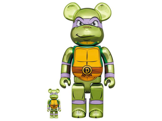 Medicom Toy BE@RBRICK Teenage Mutant Ninja Turtles Chrome Ver. & Metalhead & Krang Robot 100％ & 400％ (Set Of 6) - view 5