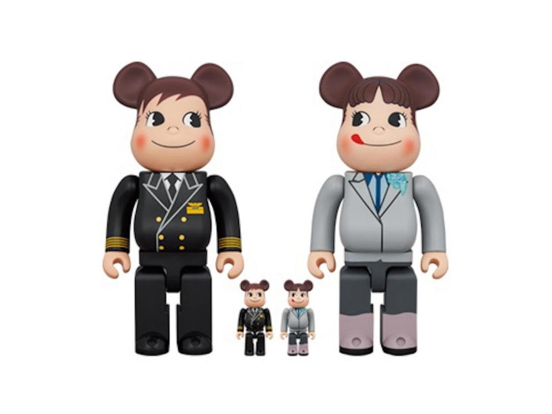 Medicom Toy BE@RBRICK X ANA Original Poco-chan & Peko-chan Captain Set Of 4 400% & 100%