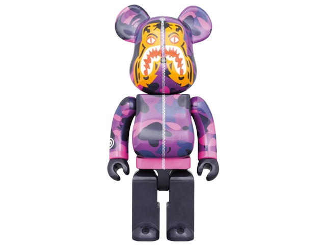 Medicom Toy BE@RBRICK x BAPE Camo Tiger Purple 400% + 100% - view 2