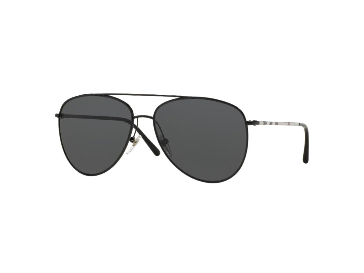 Burberry Burberry Aviator Sunglasses Black Grey Lens