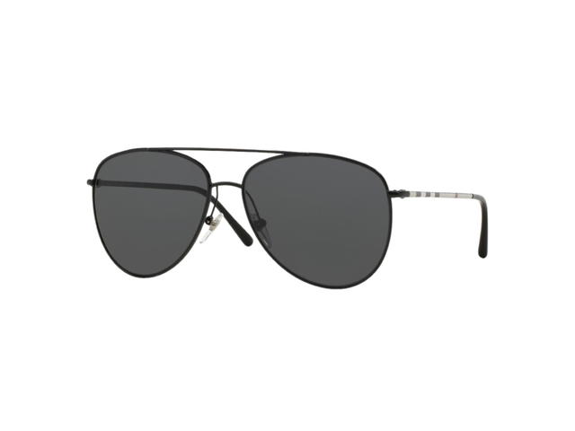 Burberry Burberry Aviator Sunglasses Black Grey Lens - view 1
