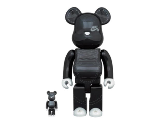 Medicom Toy Bearbrick NIKE SB 2020 Set Black 400% + 100% - view 1