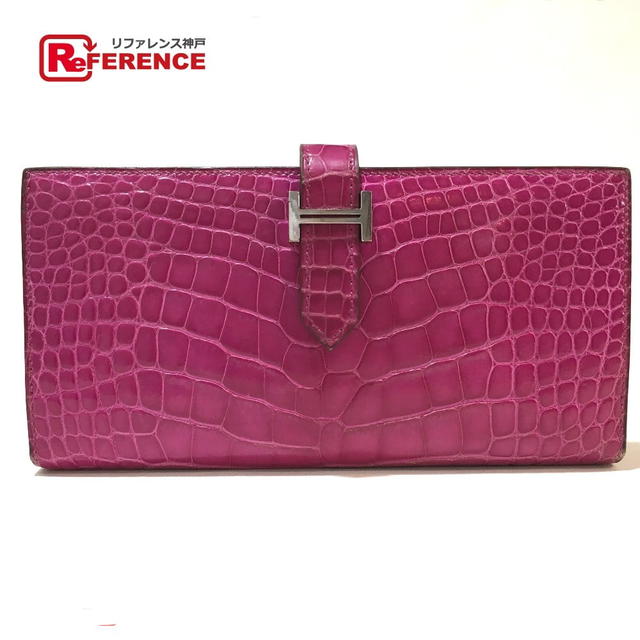 Hermes Bearn Souffle Alligator Croco BifoldLong Wallet - view 1