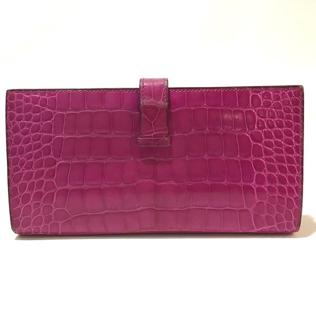 Hermes Bearn Souffle Alligator Croco BifoldLong Wallet - view 3