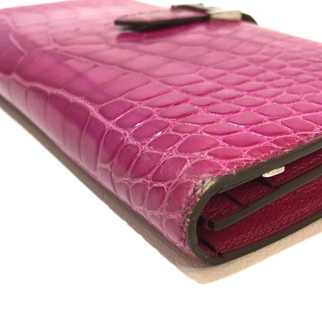 Hermes Bearn Souffle Alligator Croco BifoldLong Wallet - view 5