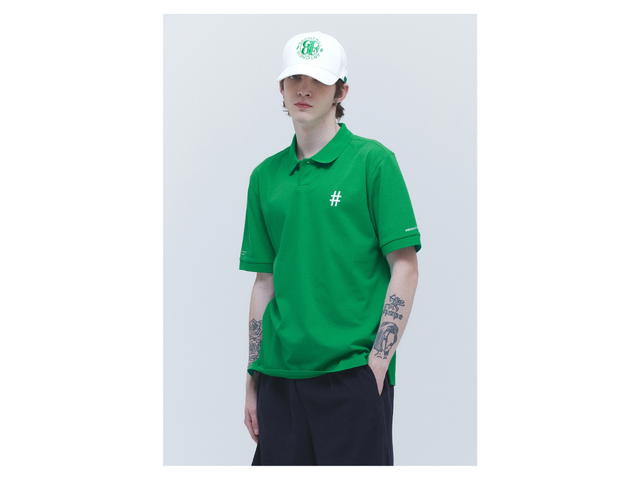 Beentrill Beentrill Essential Regular Fit Short Sleeve Pique Collar T-shirt Green - view 3
