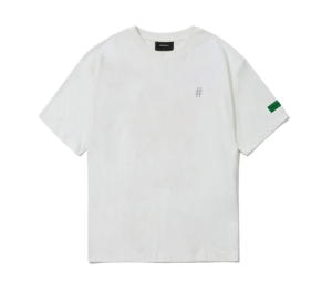 Buy Beentrill Green Taping Hashtag Overfit Short Sleeve T-shirt Off White at Sasom – Authentic and Ready to Ship