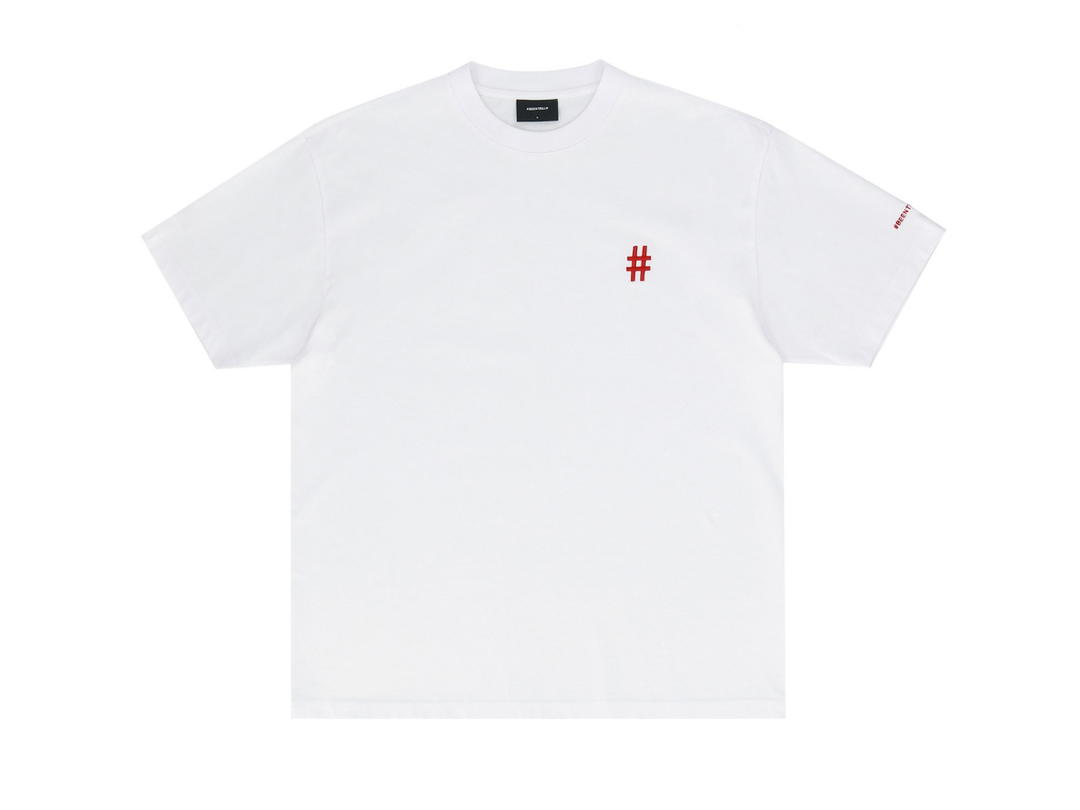 Beentrill Beentrill Hashtag Standard Short Sleeve T-shirt Off White