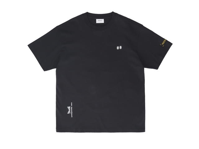 Beentrill Beentrill Taping Hashtag Overfit Short Sleeve T-shirt Black - view 1