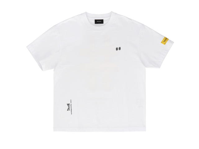 Beentrill Beentrill Taping Hashtag Overfit Short Sleeve T-shirt Off White - view 1