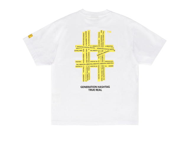 Beentrill Beentrill Taping Hashtag Overfit Short Sleeve T-shirt Off White - view 2