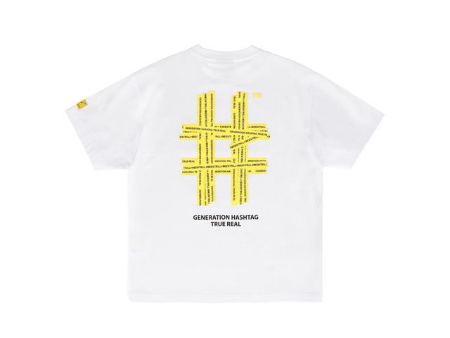 Beentrill Beentrill Women's Taping Hashtag Comfort Fit Short Sleeve T-shirt Off White - view 2