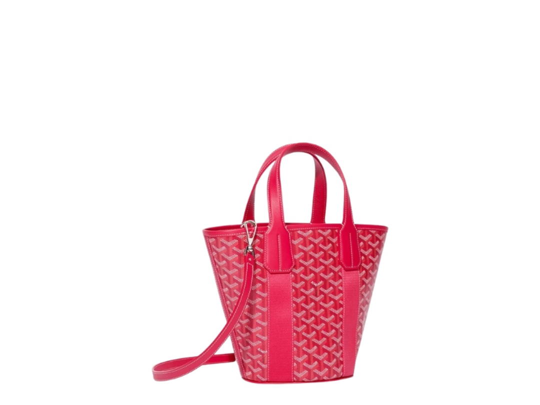 Goyard Goyard Belharra Pm Bag In Fuchsia Goyardine Canvas And Chevroches Calfskin With Palladium
