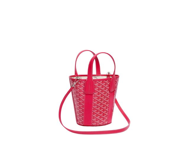 Goyard Goyard Belharra Pm Bag In Fuchsia Goyardine Canvas And Chevroches Calfskin With Palladium - view 2