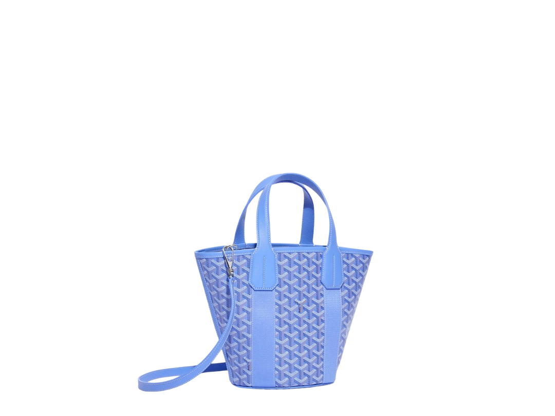 Goyard Goyard Belharra Pm Bag In Iris Goyardine Canvas And Chevroches Calfskin With Palladium Purple